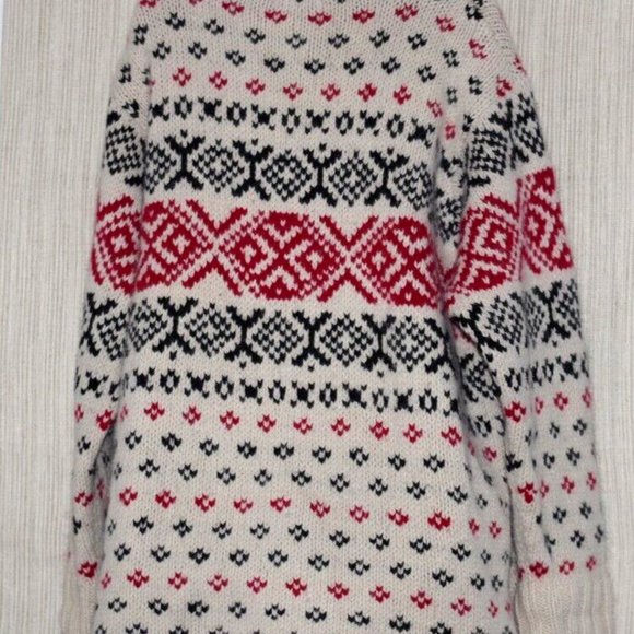 Eddie Bauer Lambswool Angora Turtleneck Winter Fair Isle Knit  Pullover Size:2XL - Picture 2 of 4